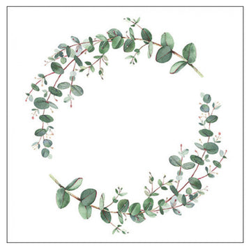 Ambiente Servietten Eucalyptus Branch White 33x33cm 20 Stück/Packung