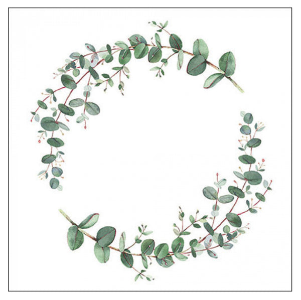 Ambiente Servietten Eucalyptus Branch White 33x33cm 20 Stück/Packung