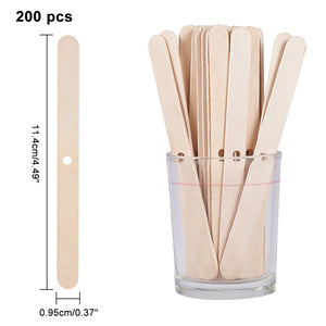 Bastelhölzer mit Loch 110x9mm Eislutscherstäbchen 20 Stück