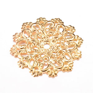 Filigranscheibe 48mm rund geprägt, Metall, 8 Stk./Pkg