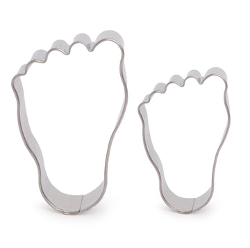 Käsefuß Ausstecher aus Weißblech Set 6,5cm + 9cm 2 Stück