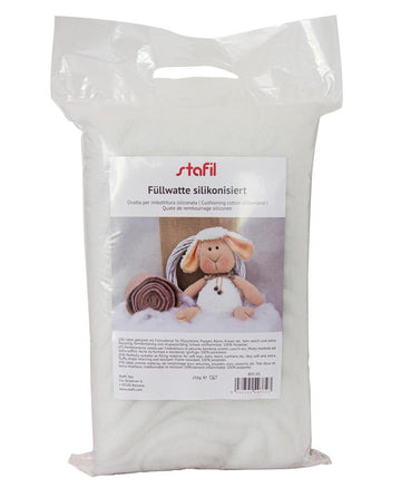 Füllwatte silikonisiert 250g weiß, 100% Polyester