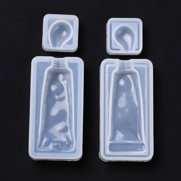 Gießform aus Silikon Farbtube 9~54,5x19~28x6,5~10,5 mm 2-teilig