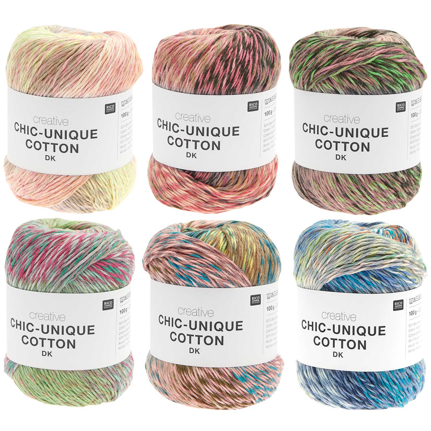 Creative Chic-Unique Cotton dk Farbverlaufswolle 100g 240m