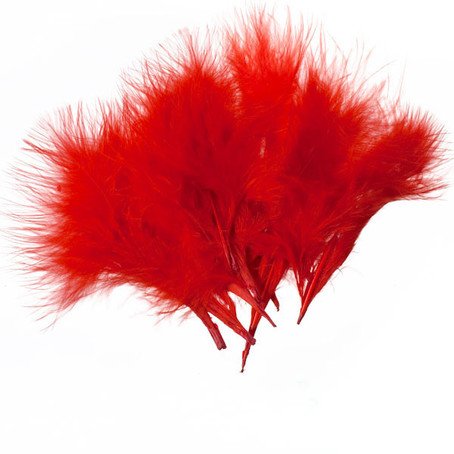 Bastelfedern 5-10cm, Flauschfedern, 15 Stück/Packung,