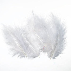 Bastelfedern 5-10cm, Flauschfedern, 15 Stück/Packung,