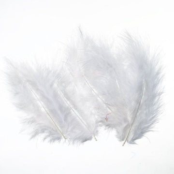 Bastelfedern 5-10cm, Flauschfedern, 15 Stück/Packung,