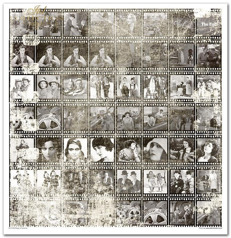 Scrapbooking-Papierset Magic of Cinema 10 Bögen 31x32cm 200g/m²