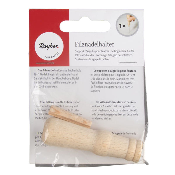 Filznadelhalter aus Holt für 1 Nadel 67mm