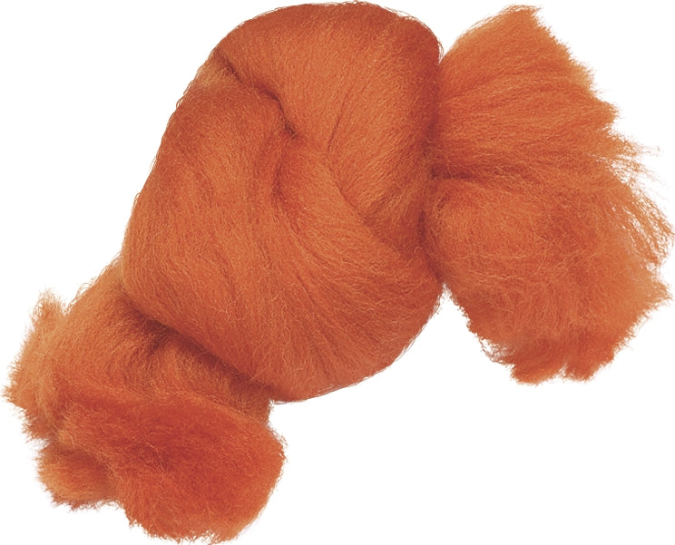 Filzwolle reine Schurwolle orange 50g