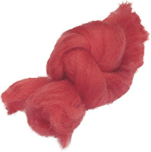 Filzwolle, rot, 50g Märchenwolle Naturwolle Schurwolle Schafwolle