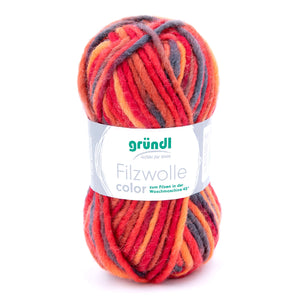 Gründl Filzwolle Color 100% Schurwolle 50g/50m