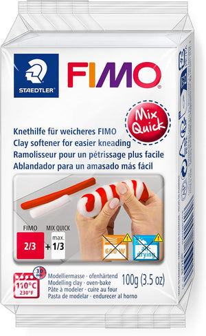 STAEDTLER FIMO Mix Quick 8026 Knethilfe zum Weichmachen von Modelliermasse transparent 100g