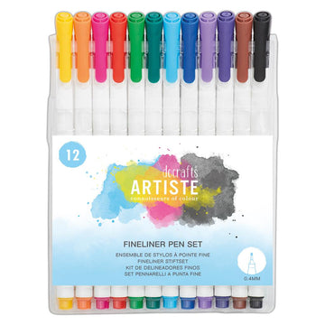 Fineliner Stifte Set 12 Stück bunt 0,4mm