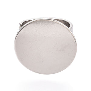 Ringschiene verstellbar mit Platine 20mm Edelstahl silbern 1 Stück