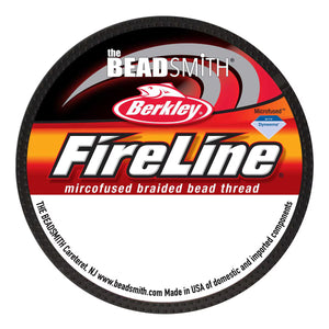 The Beadsmith Fireline Berkley 4 LB SMOKE - schwarz 0,005 IN / 0,12mm 50 Yard - 45,8m / Spule