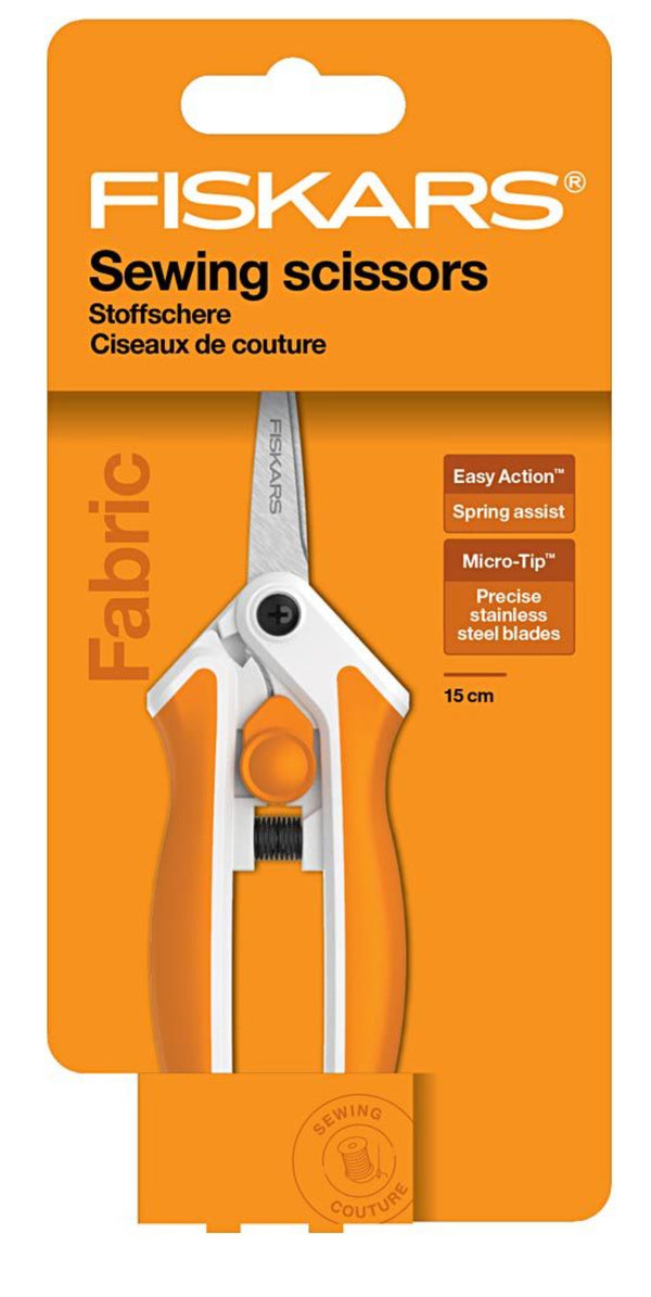 Fiskars Easy Action Stoffschere Softgrip Micro Tip 15cm
