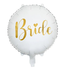 Folien-Luftballon BRIDE 45cm weiß gold 1 Stück