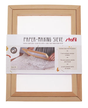 Papier-Schöpfsieb und Pressform A4