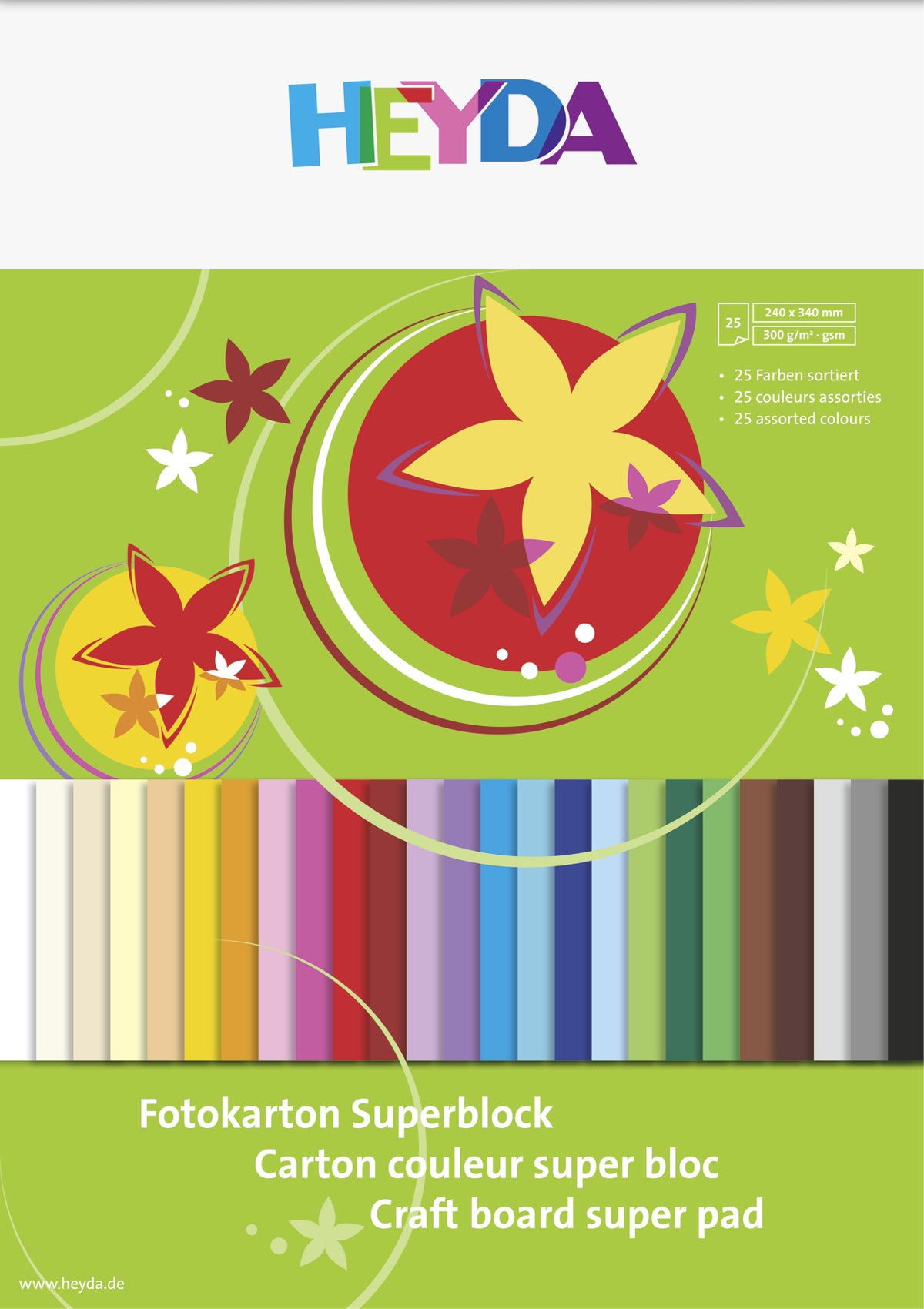 Fotokarton-Superblock 24x34cm 25 Farben