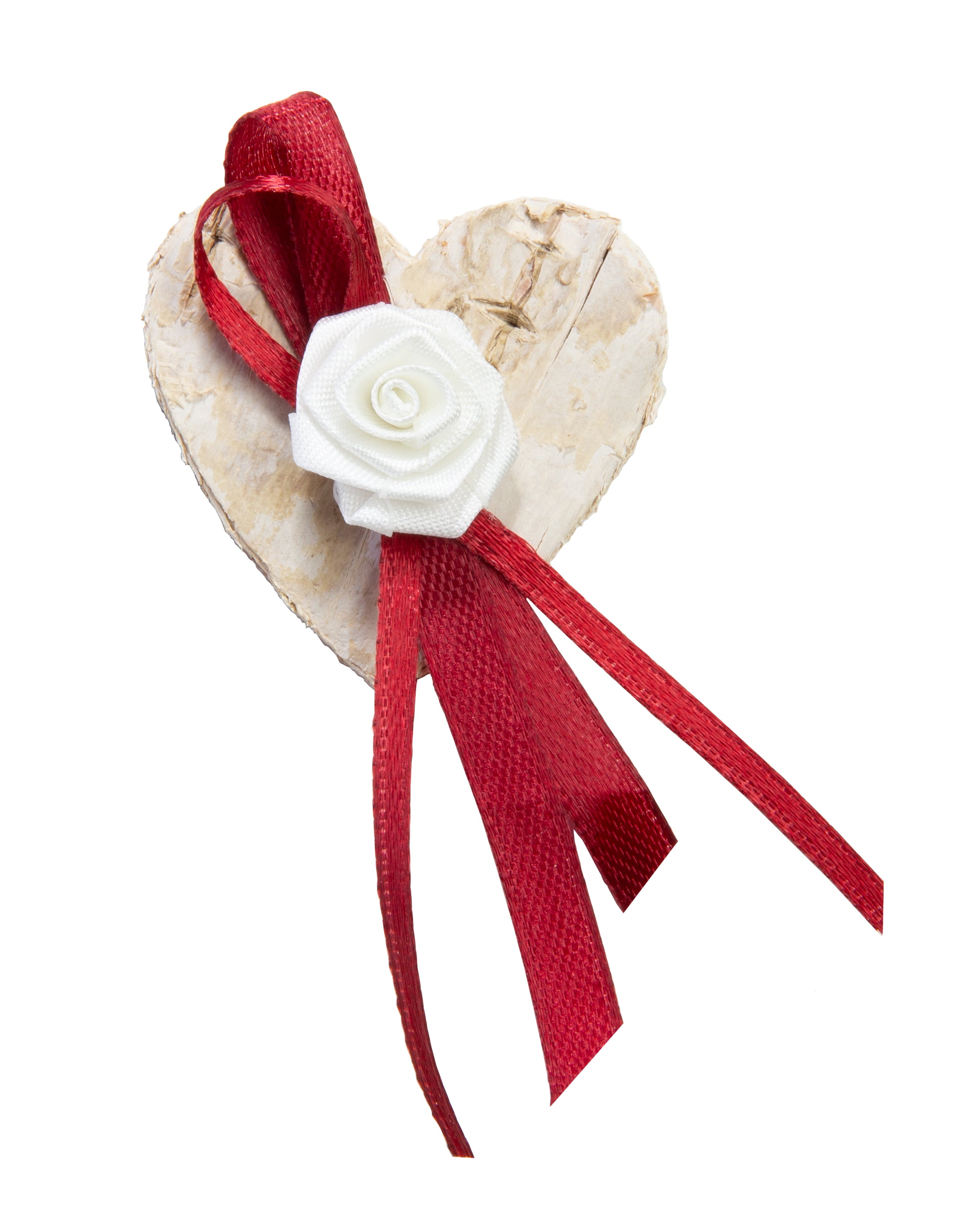 Gästeanstecker Birkenherz mit Anstecknadel Bastelset Material für 50 Stk.