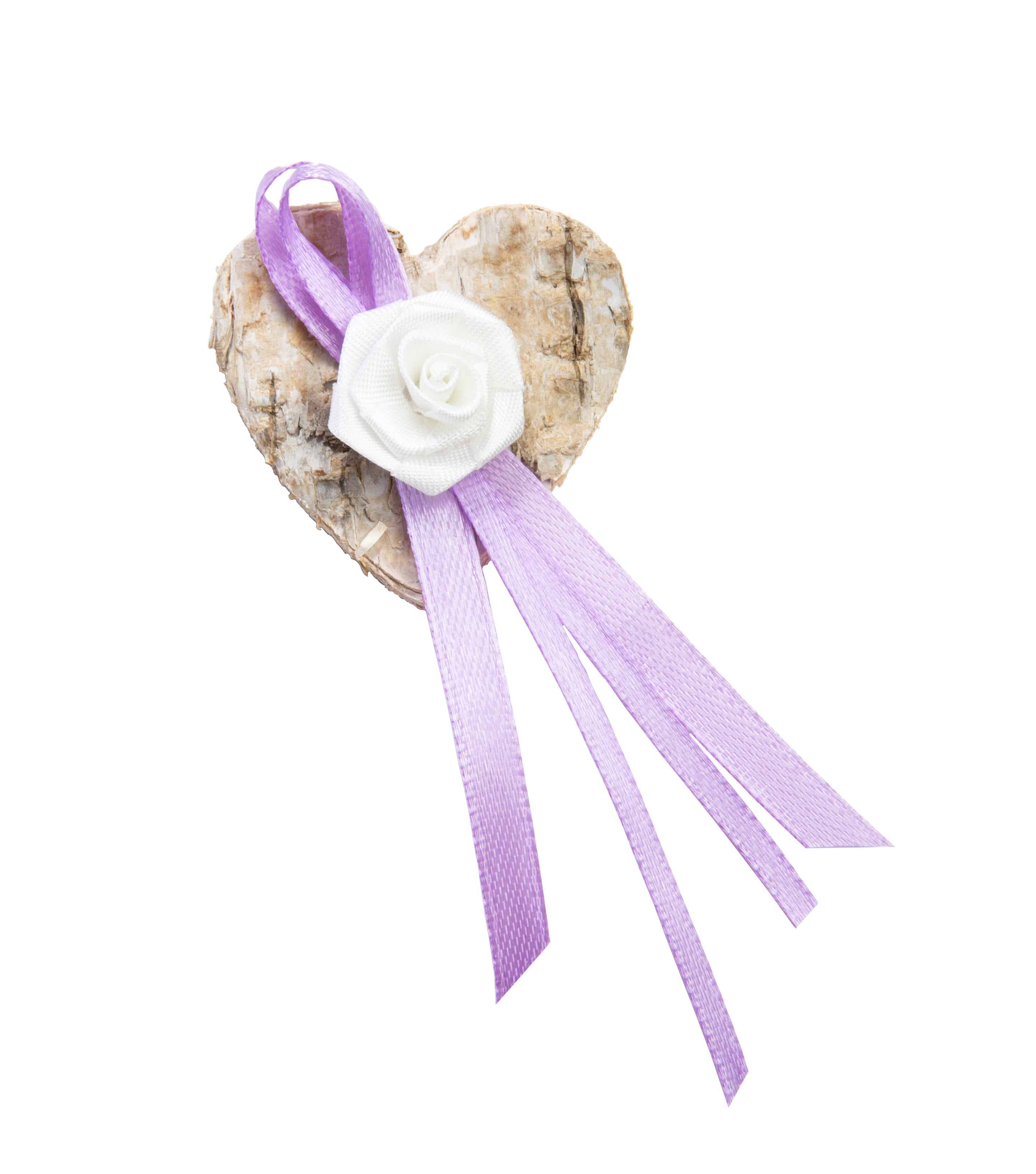 Gästeanstecker Birkenherz mit Anstecknadel Bastelset Material für 50 Stk.