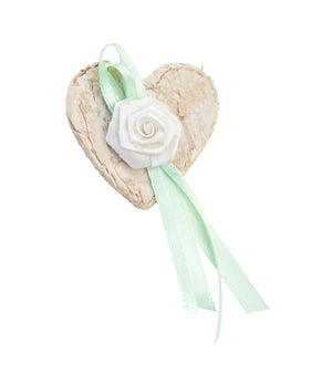 Gästeanstecker Birkenherz mit Anstecknadel Bastelset Material für 50 Stk.