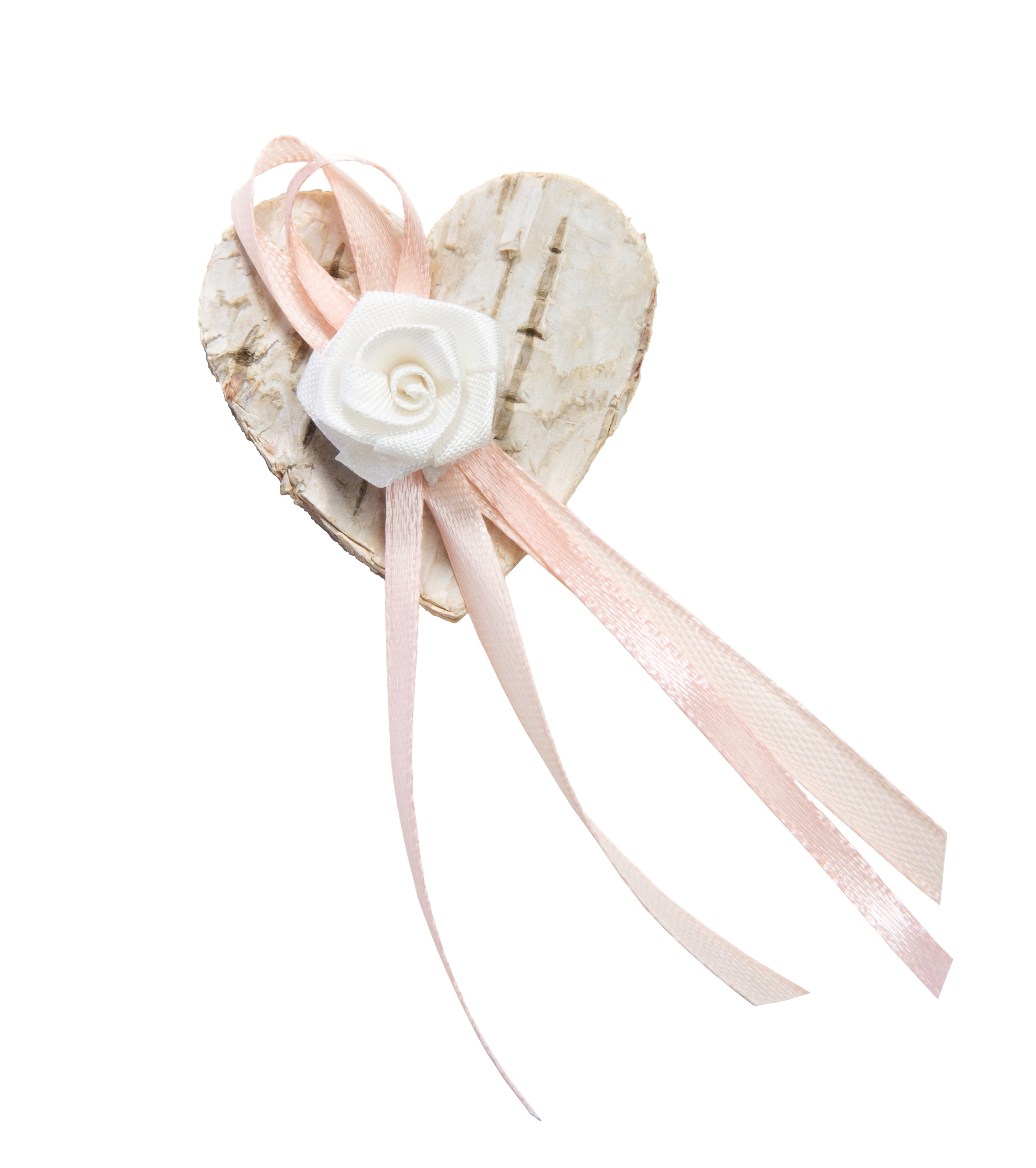 Gästeanstecker Birkenherz mit Anstecknadel Bastelset Material für 50 Stk.
