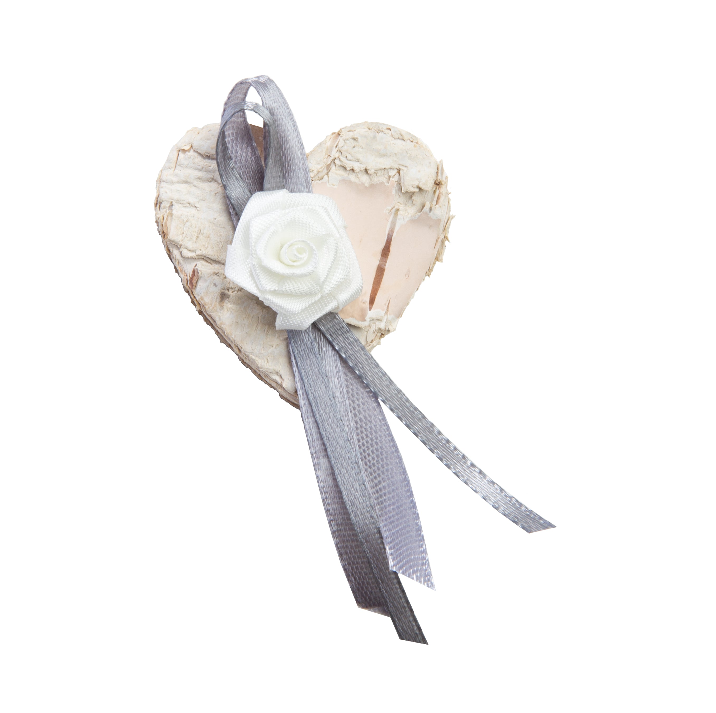 Gästeanstecker Birkenherz mit Anstecknadel Bastelset Material für 50 Stk.