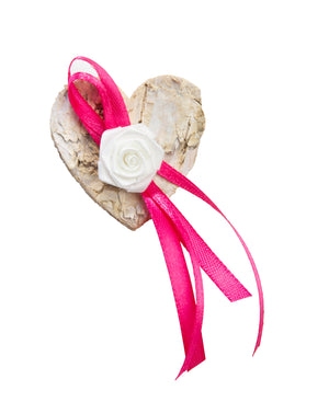 Gästeanstecker Birkenherz mit Anstecknadel Bastelset Material für 50 Stk.