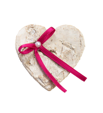 Gästeanstecker mit Masche rosa und Halbperle inkl. Anstecknadel