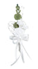 Gästeanstecker Rebenherz weiß mit Rosen und Eukalyptus inkl. Anstecknadel