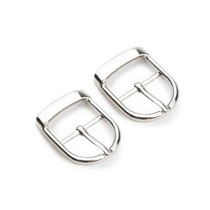 Metall-Gürtelschnallen halbrund 25mm DIY Taschen- & Geldbörsenzubehör silbern 2 Stück