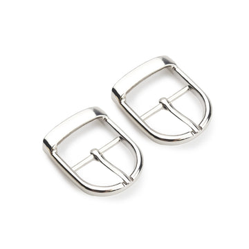 Metall-Gürtelschnallen halbrund 25mm DIY Taschen- &amp; Geldbörsenzubehör silbern 2 Stück