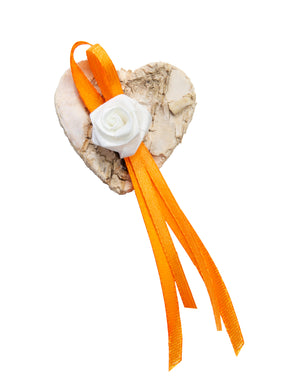 Gästeanstecker Birkenherz mit Anstecknadel Bastelset Material für 50 Stk.