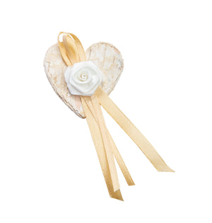 Gästeanstecker Birkenherz mit Anstecknadel Bastelset Material für 50 Stk.