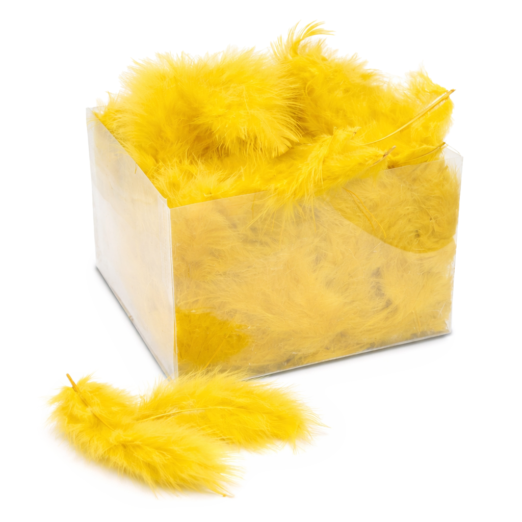 Marabufedern in Klarsichtschachtel Großpackung 50g