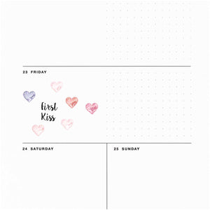 Gelsticker Herzen Glitter pastell 1 Bogen 9,5x15cm