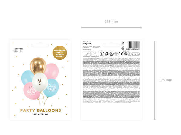 Gender Reveal Party Luftballone 6 Stück Ø30cm