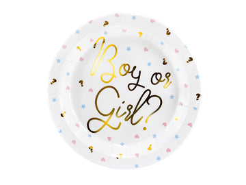 Gender Reveal Party Pappteller Ø23cm 6 Stück
