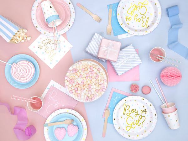 Gender Reveal Party Servietten 33x33cm 20 Stück
