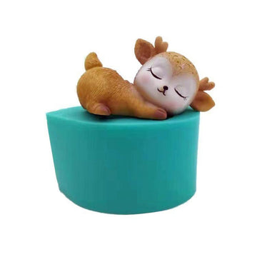Silikon Gießform Baby Deer Rentier, 14x50mm(Motivgröße)