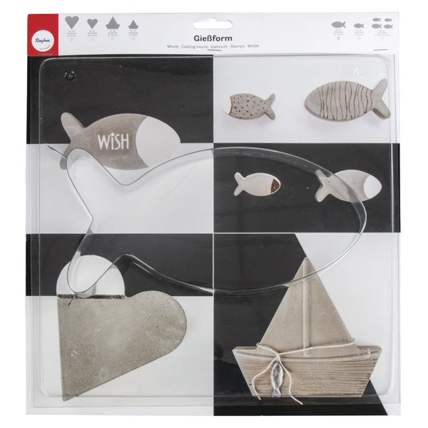 Gießform Fisch Kunststoff PET 19x9,8x4cm