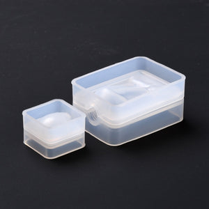 Gießform aus Silikon Farbtube 19~40x19~39x6,5~10,5mm 2-teilig