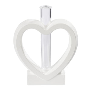 Silikonform Herz-Vase mit Reagenzglas 13,5x12x3cm