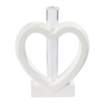 Silikonform Herz-Vase mit Reagenzglas 13,5x12x3cm