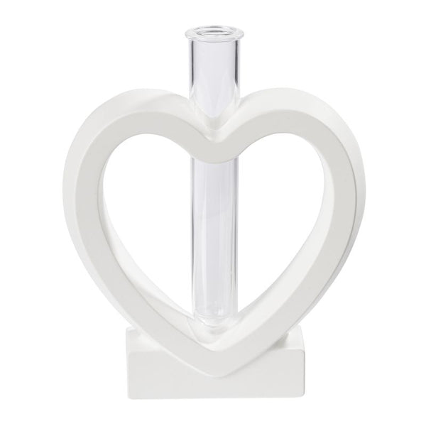 Silikonform Herz-Vase mit Reagenzglas 13,5x12x3cm