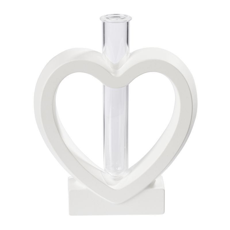 Silikonform Herz-Vase mit Reagenzglas 13,5x12x3cm