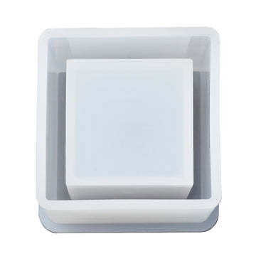 Silikon-Gießform Würfel hohl- Stiftehalter Minivase 61x62x62mm
