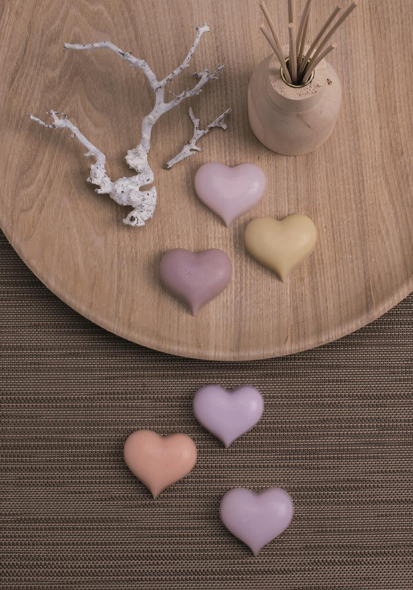 Gießform Herzen Kunststoff transparent 6x35g-5,5cm 23,5x18x5cm